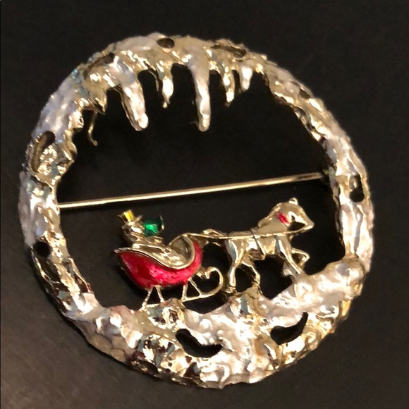 SLEIGH BROACH CIRCLE WITH SLEIGH - Picture 5 of 10